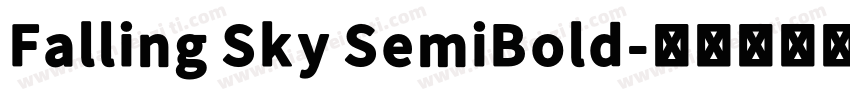 Falling Sky SemiBold字体转换